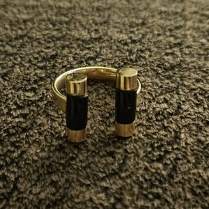 Goldtone & black ring
